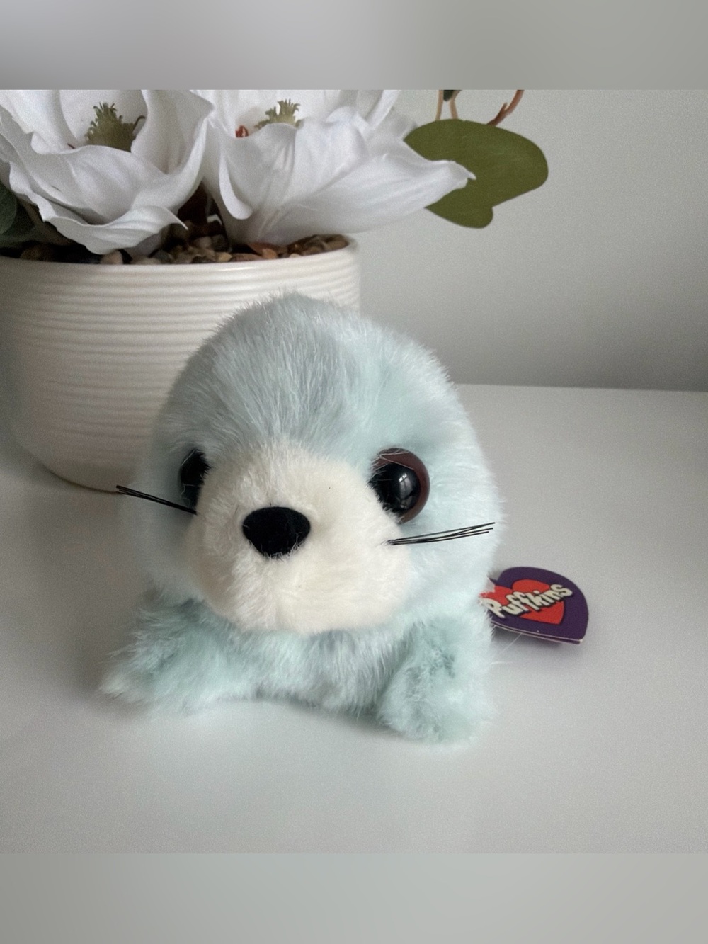 Puffkins Collectible SLICK The Seal Plush 4" Stuffed Animal Swibco NEW w/ Tags